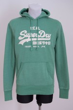 Superdry pour homme à capuche à capuche sweat-shirt en coton mélangé vert taille m medium très bon état