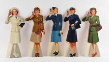 Lot of 5: Coca Cola Service Girl Die Cut Stand Ups Lot 1687