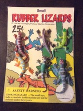 Rubber Lizards Gumball/Vending Machine Header Card With Toys