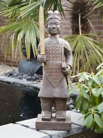 Dekobote, Deko Krieger XXL Garten Terrasse FROSTSICHER Figur Außenbereich Asia