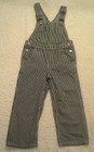 Oshkosh Toddler Boys Blue & White Striped Overalls Pants Size 4T Nice! 