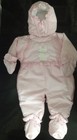 Bright Future Baby Girl Pink Detachable Mittens & Boots Puffer Snowsuit 0-9 M