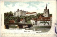 GERA Thüringen 1904 LithoAK Schloss Osterstein Elster Brücke Verlag Bettenhausen