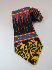 Rush Limbaugh Tie Necktie No Boundaries Silk Black Red Blue Gold