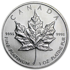 1996 1 oz Platinum Canadian Maple Leaf Coin - Brilliant Uncirculated -Sku #78790