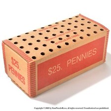 Factory Sealed Unopened Box Of Us Pennies Coins Unsearched For Copper and Wheats