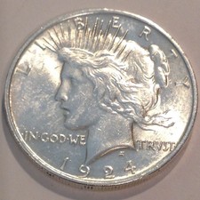 1924 Peace Silver Dollar Bu Uncirculated #2948