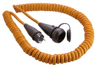 Spiralkabel Verlängerungskabel bis 5m 3 x 1,5² für Baustelle (70413) #