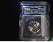 2005-P Kansas State Quarter, Satin Finish, Icg Sp69 (Us-402)