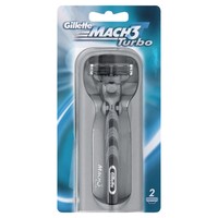  Gillette  Rasierer Mach 3 Turbo Rasierer +2 Klingen Neu