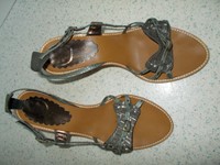 Sandaletten, Sandalen, Gr. 41,Cafe noir, neu, Impressionen, Leder, Designer,sexy