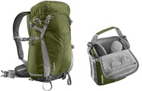 Mantona Elements Outdoor Rucksack inkl. Fototasche 2in1 grün ! Fotorucksack