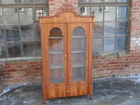 biedermeier vitrine schrank antik alt kirsche bücherschrank louis philippe