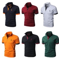 Herren Kurzarm T-shirts Poloshirt Shirt Polohemd Freizeit Tops Slim Fit Gr.M-2XL