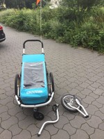 Croozer Kid for 1, Fahrradanhänger Ice Blue, Bj. 2013 mit viel Zubehör