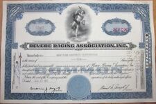 1961 Stock Certificate: 'Revere Racing Association, Inc.' - Dog Drack - Ma Mass