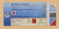 Ticket --- ITALIEN - BELGIEN --- EURO 2000 in Niederlande Belgien