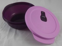 Tupperware Crystal Wave Mikrowellengeschirr 600 ml rund lila / pink Neu OVP