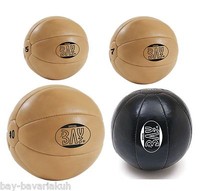 BAY® Medizinball LEDER PU schwarz 5 kg 10 Kilo Medizinbälle Medizin Gewichtsball