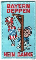 Anti Bayern Aufnäher "BAYERN DEPPEN - NEIN DANKE" Kutte Ultra Fan Block + neu +