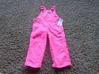 OSHKOSH B'gosh girl's NWT size 18 months neon pink pant corduroy overalls 