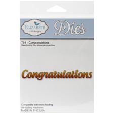 Elizabeth Craft Metal Die-Congratulations, .62"X4"