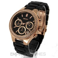 **NEW** DKNY LADIES CERAMIC CHRONO ROSE GOLD WATCH NY4984 - RRP £275.00