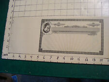 Original Vintage Blank Stock Certificate: Mercury ? Vignette # 64