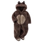 Carter's NWT NB 3M Infant Boy Reindeer Sherpa Bunting Pram Snowsuit Coat