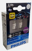 Philips X-treme Vision LED CeraLight 360° T10 (W5W Offroad) 6000K  127996000KX2