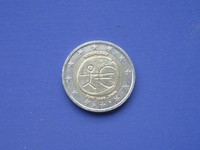 Niederlande 2009  2 Euro 10 Jahre Währungsunion  Kursmünze aus dem  Umlauf