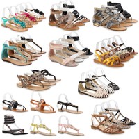 Bequeme Damen Sandalen Schuhe 890722