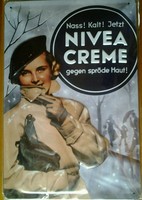 Blechschild , Nivea Creme gegen spröde Haut