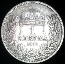 Hungary 1894, 1 Korona Km# 484