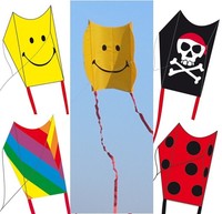 Kinderdrachen Mini Sled Smiley Regenbogen Pirat Flugmatte Flug-Drachen CIM