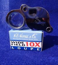 H E Harris 10x Wide Field Magnifier Loupe - Model 1018, Magnifying Glass