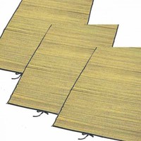 3er Set Strandmatte 180x60cm Bastmatte gerollt Badematte Strand Urlaub Matte