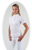 Covalliero Damen Turniershirt Competition Shirt Paula weiss Swarovski - Steine