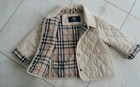  Burberry Girls Quilted Jacket Coat Nova Check Lining size 3years