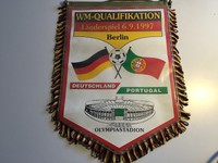Fussball XL Spielwimpel  Portugal BRD Versandkostenfrei ca 35x24 cm Metallkette