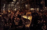 Die Gießerei von Adolph von Menzel | 50 x 60 cm | Ölgemälde