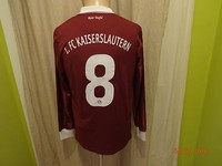 1.FC Kaiserslautern Original Langarm Junior Matchworn Trikot 2010/11 + Nr.8 Gr.S