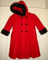 STEPHANIE/MATHEWS~girl's~GORGEOUS/WINTER/WOOL/RED/HOOD/WOOL/COAT! (2T) N/W/TAGS!