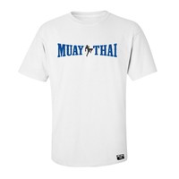 FIST FULL® HERREN T-SHIRT "MUAY THAI" weiß Boxing Fight Thaiboxen MMA-Fighter