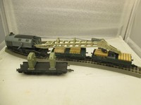 (1074) Fleischmann 5597 H0 Kran mit 3 Beiwagen Kranzug