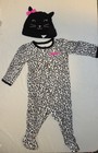 New Carter's Baby Girl My First Halloween Cat Pajamas Hat Sizes NB - 9 M Costume