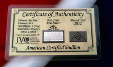 10 Acb Silver 1 Gram Ingot Bars 999 Bullion Pure Ag W Certificate Of Authenticiy