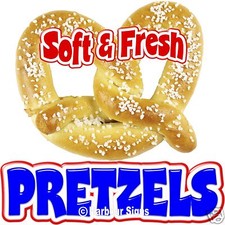 Pretzels Soft Fresh Food Truck Concession Stand Restaurant Vinyl Sign Decal 7"