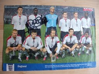 Sol Campbell   ehemaliger Nationalspieler von England   Originalautogramm.