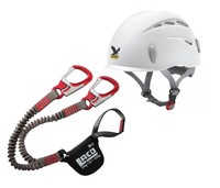 Klettersteig Set LACD Ferrata Pro Evo + Salewa Kletterhelm Toxo weiss